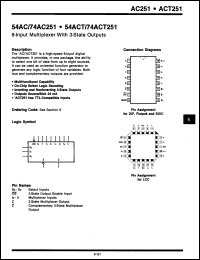 Click here to download 54ACT251LM Datasheet