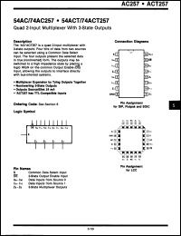 Click here to download 74AC257DCQR Datasheet