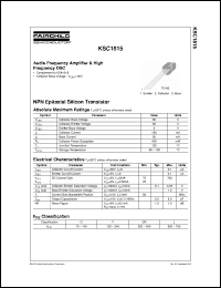 Click here to download KSC1815Y Datasheet