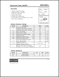 Click here to download IRFS450A Datasheet