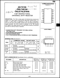 Click here to download 74LS194PC Datasheet