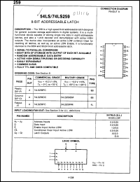 Click here to download 54LS259FMQB Datasheet