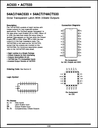 Click here to download 74ACT533DCQR Datasheet