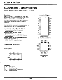 Click here to download 74ACT564PC Datasheet