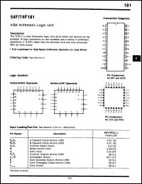 Click here to download 74F181PCQR Datasheet