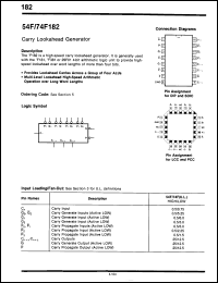 Click here to download 74F182DCQR Datasheet