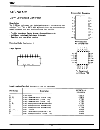 Click here to download 74F182PCQR Datasheet