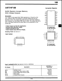 Click here to download 54F189DMQB Datasheet