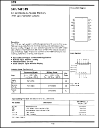 Click here to download 54F319FM Datasheet