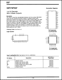 Click here to download 74F537DCQR Datasheet