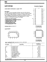 Click here to download 54F582DM Datasheet