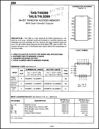 Click here to download 54LS289DM Datasheet
