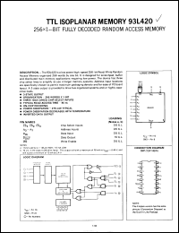 Click here to download 93L420FCQP Datasheet