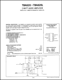 Click here to download TBA820L Datasheet