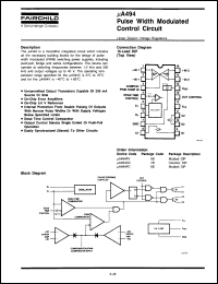 Click here to download UA494DC Datasheet