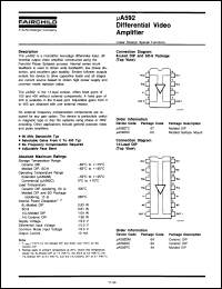 Click here to download UA592DC Datasheet