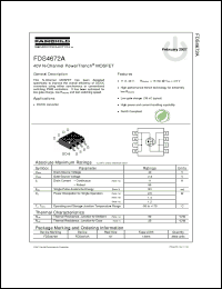 Click here to download FDS4672A_07 Datasheet