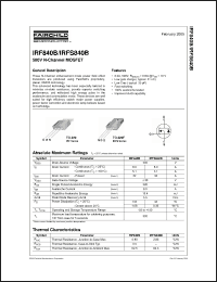 Click here to download IRFS840BF Datasheet