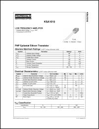 Click here to download KSA1015GR Datasheet