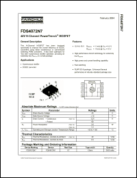 Click here to download FDS4072N7_04 Datasheet