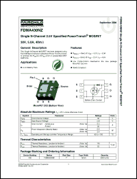 Click here to download FDMA430NZ_0609 Datasheet