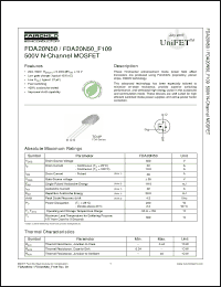 Click here to download FDA20N50_0707 Datasheet