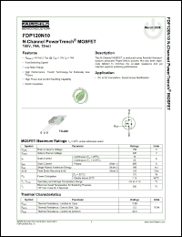 Click here to download FDP120N10 Datasheet