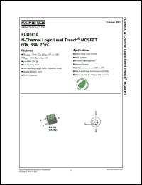 Click here to download FDD5810_07 Datasheet