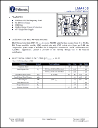 Click here to download LMA406 Datasheet