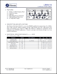 Click here to download LMA419 Datasheet