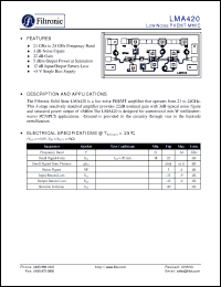Click here to download LMA420 Datasheet