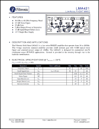 Click here to download LMA421 Datasheet