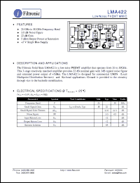Click here to download LMA422 Datasheet