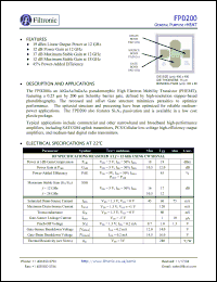 Click here to download FPD200 Datasheet