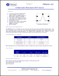 Click here to download FMS2031-001-TB Datasheet