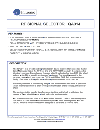 Click here to download QA014 Datasheet