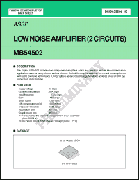 Click here to download MB54502PFV Datasheet