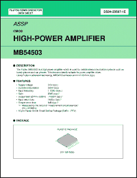 Click here to download MB54503PFV Datasheet