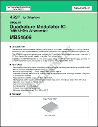 Click here to download MB54609PFV Datasheet