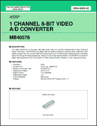 Click here to download MB40578P Datasheet