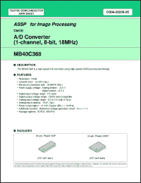 Click here to download MB40C368PFV Datasheet