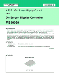 Click here to download MB90099PFV Datasheet