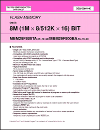 Click here to download MBM29F800TA-70PFTN Datasheet