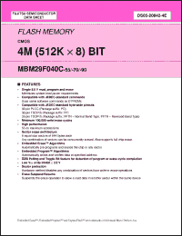 Click here to download MBM29F040C-70PF Datasheet