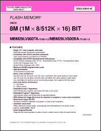 Click here to download MBM29LV800BA-90PFTN Datasheet