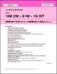 Click here to download MBM29LV160T-90PCV Datasheet