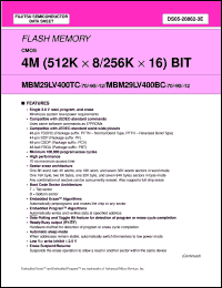 Click here to download MBM29LV400BC-90PBT Datasheet