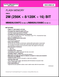 Click here to download MBM29LV200BC-70PF Datasheet