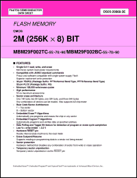 Click here to download MBM29F002TC-70PD Datasheet