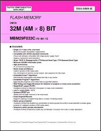 Click here to download MBM29F033C-70PTN Datasheet